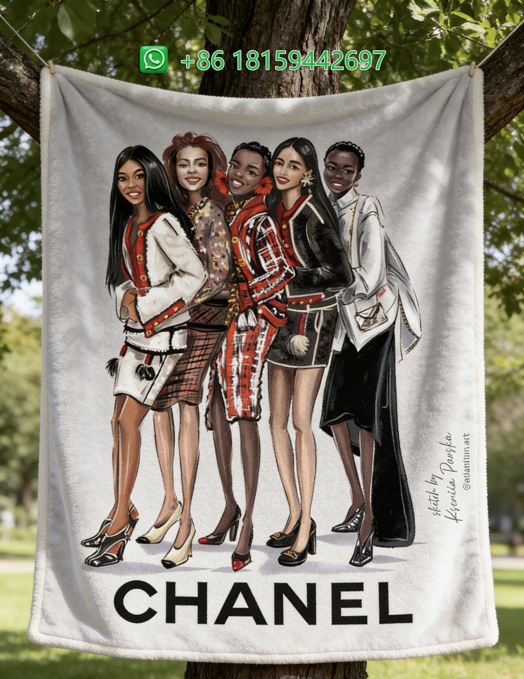 Chanel Throw Blankets